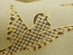 稲穂に雀の図小紋着物