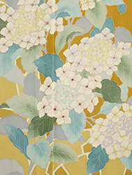 紫陽花の図友禅絽訪問着