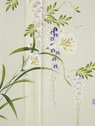 百合と藤の花絽附下