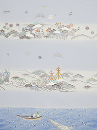 御所解模様附下着尺 田口晃三作