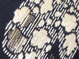 秋草の模様日本刺繍名古屋帯