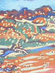 梅原龍三郎図案「天地鐘秀」綴織袋帯　じゅらく製