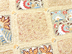 ペルシャ花文刺繍名古屋帯