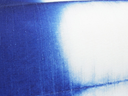 本藍板締絞り染紬名古屋帯