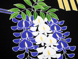 桜と藤の花の簪の柄名古屋帯　京都きもの安藤製