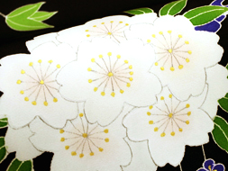 桜と藤の花の簪の柄名古屋帯　京都きもの安藤製