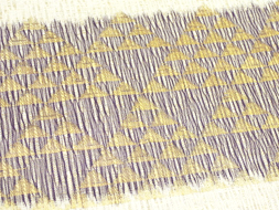 名物裂段文櫛織袋帯　まこと織物製