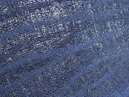藍染麻苧櫛織開名古屋帯　諏訪好風作