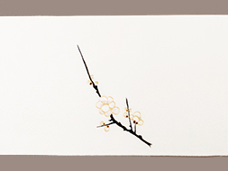 梅の図手刺繍名古屋帯