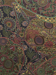 アールヌーボー調総刺繍袋帯
