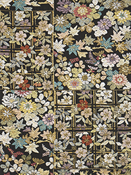 四季の草花総刺繍袋帯