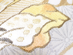 百合の花本袋帯　川島織物製