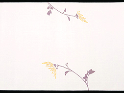 菊の花（森口華弘図案）爪掻綴れ織八寸名古屋帯　「綴織」人間国宝　細見華岳作