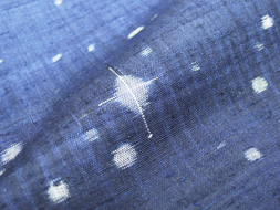 銀河の模様絣藍染め真綿紬着物