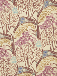 「美女桜と草穂」型絵染着物地 水落靖子作