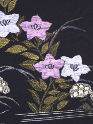 秋草の模様日本刺繍名古屋帯